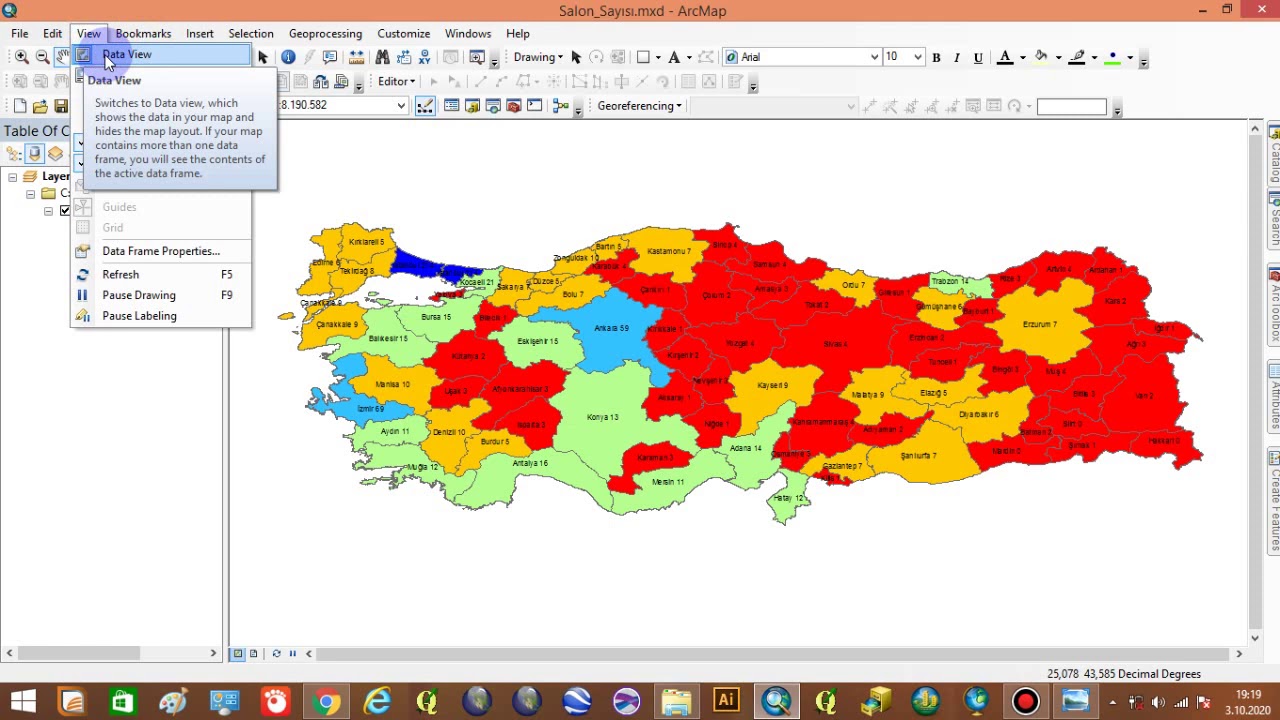 ArcGIS’de Tematik Harita